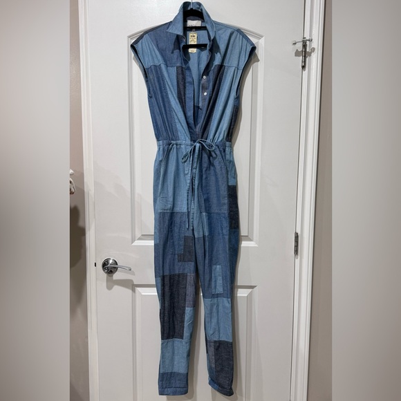 NWT Vintage 3.1 Phillip Lim Blue Patchwork Jumpsuit - Picture 2 of 8